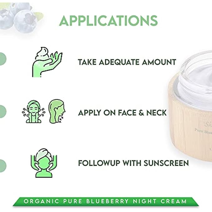 SHIRA SHIR ORGANIC BLUEBERRY NIGHT CREAM FOR NOURISHED, WRINKLE-FREE, RADIANT SKIN. MOISTURIZER FACE CREAM WITH ANTI-AGING FORMULA KEEPS SKIN HYDRATED, FACIAL SKIN CARE PRODUCT (15ML) - Image 4